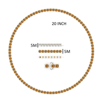 24 Inch 4mm Rose Gold Diamond Tennis Chain Necklace Celestial Ice Collection Gurukrupa-Gems