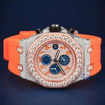 VVS clarity hip hop orange belt diamond watch Gurukrupa-Gems