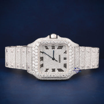 Regular Santos roman dials full white buss down watch