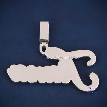 Name letter pendant VVS iced out diamond charm