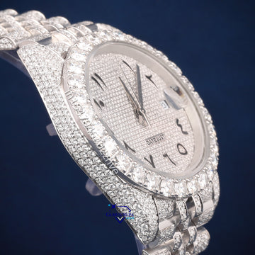 Arabic dial diamond watch vvs clarity