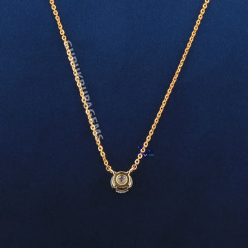 Wedding engagement solitaire VVS diamond pendant - Gurukrupa-Gems