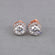 Womens halo setting diamond earrings for casual wear round cut diamond earrings vvs clarity Gurukrupa-Gems