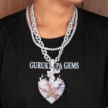All custom made hip hop diamond jewelry set for men women - Gurukrupa-Gems