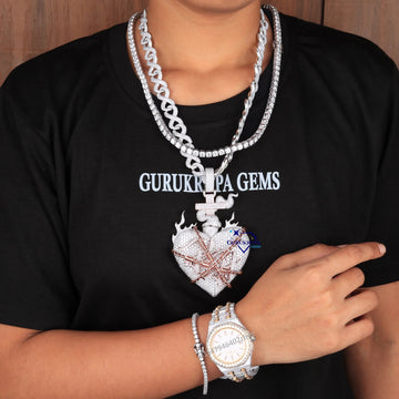All custom made hip hop diamond jewelry set for men women - Gurukrupa-Gems
