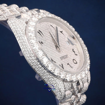 Arabic Dial Diamond Watch VVS Clarity - Gurukrupa-Gems
