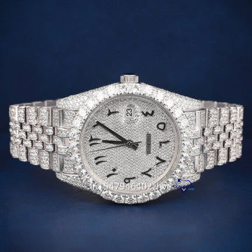Arabic Dial Diamond Watch VVS Clarity - Gurukrupa-Gems
