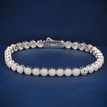 Best selling white tennis bracelet for women - Gurukrupa-Gems
