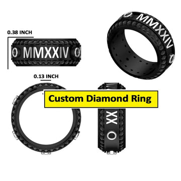 Custom made diamond hip hop band for men vvs clarity - Gurukrupa-Gems