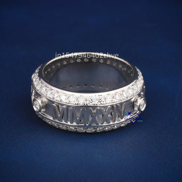 Custom made diamond hip hop band for men vvs clarity - Gurukrupa-Gems