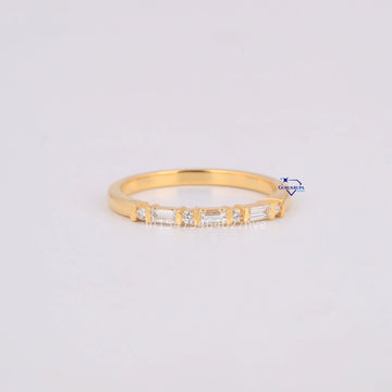Custom Made Diamond Ring Band With VVS Clarity Regular Wear Accessory - Gurukrupa-Gems