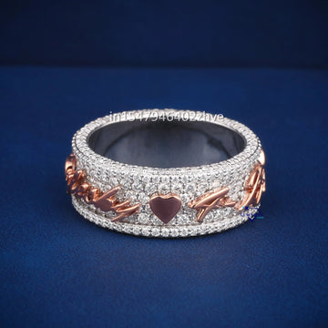 Custom made hip hop diamond wedding engagement band rings - Gurukrupa-Gems