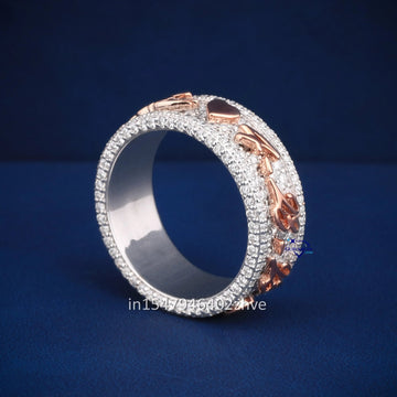 Custom made hip hop diamond wedding engagement band rings - Gurukrupa-Gems