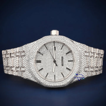 Full white hip hop diamond vvs clarity watch - Gurukrupa-Gems