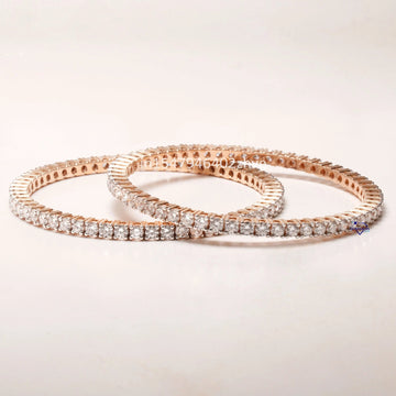 Gleaming Accents for Every Occasion womens 14 kt gold diamond bangles showcases beauty in hands - Gurukrupa-Gems