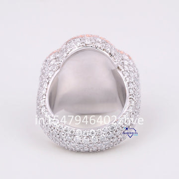 Hip hop fully iced out baguette and round def color vvs clarity - Gurukrupa-Gems