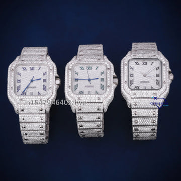 Hip hop fully white diamond watch for men - Gurukrupa-Gems