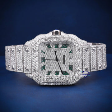 Hip hop fully white diamond watch for men - Gurukrupa-Gems