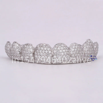 Iced Out Hip Hop Stylish 8 Teeth Grillz accessory for unisex - Gurukrupa-Gems