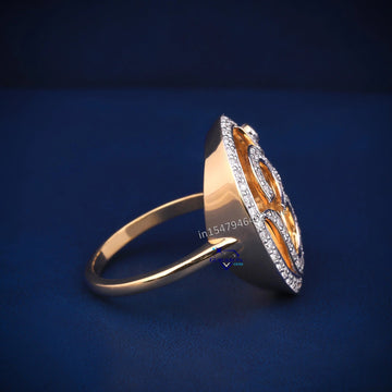 Indian holy chanting inspired diamond ring - Gurukrupa-Gems
