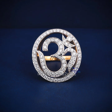 Indian holy chanting inspired diamond ring - Gurukrupa-Gems