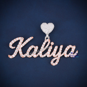 Customized letter name pendant with custom bail pass tester