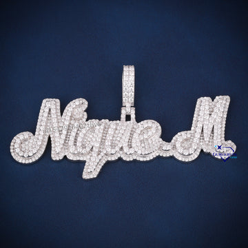 Stylish cursive letter name pendant for unisex vvs clarity