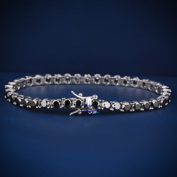 4 mm black diamond tennis Bracelet