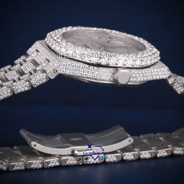 Pass diamond tester full white hip hop watch