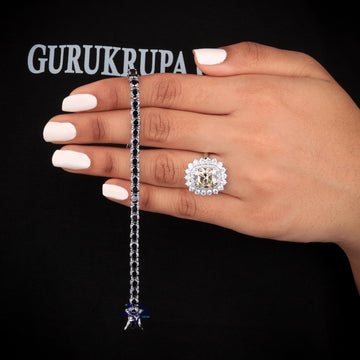 4 mm black diamond tennis Bracelet