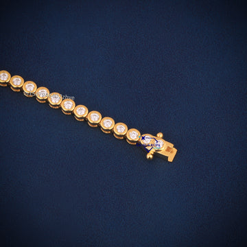 Fully yellow bezel set 5 mm diamond tennis bracelet