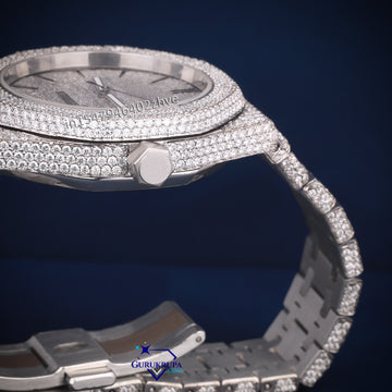 Full white hip hop diamond vvs clarity watch