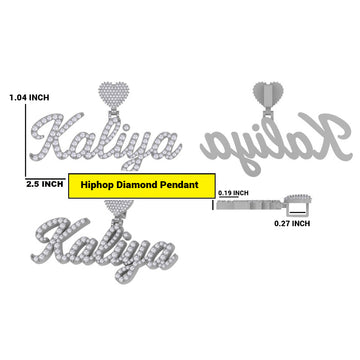 Customized letter name pendant with custom bail pass tester