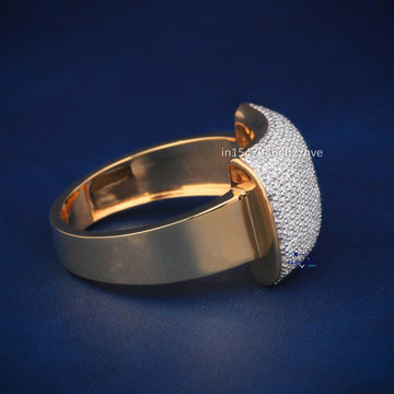 Mens wedding engagement round cuts diamond ring - Gurukrupa-Gems