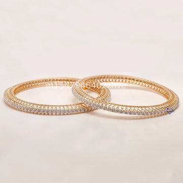 Our Stunning Bangles Collection have 14kt gold indicates lab grown diamonds with VVS clarity - Gurukrupa-Gems