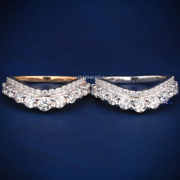 Round Cut Diamond Band For Women Anniversary Gift - Gurukrupa-Gems