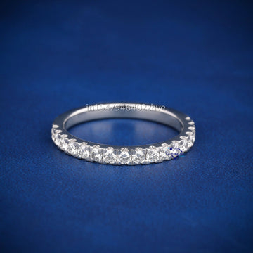 Simple single line diamond band ring for women - Gurukrupa-Gems