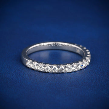 Simple single line diamond band ring for women - Gurukrupa-Gems
