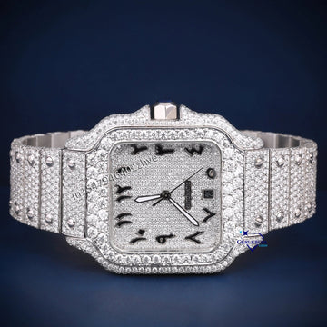 Square shaped arabic dial all white pass tester watch - Gurukrupa - Gems