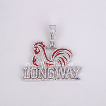 trending custom letter pendant crafted in 14kt white gold labgrown diamonds-Gurukrupa-Gems