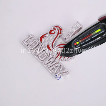 trending custom letter pendant crafted in 14kt white gold labgrown diamonds-Gurukrupa-Gems