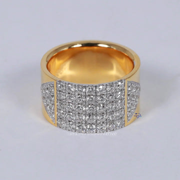 Trendy Hip Hop Diamond Ring Band For men - Gurukrupa-Gems