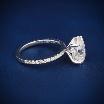 Valentine special oval proposal diamond ring for women - Gurukrupa-Gems