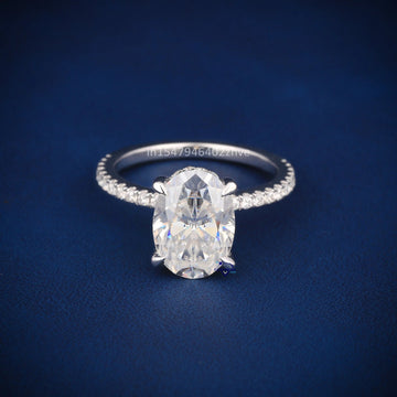 Valentine special oval proposal diamond ring for women - Gurukrupa-Gems